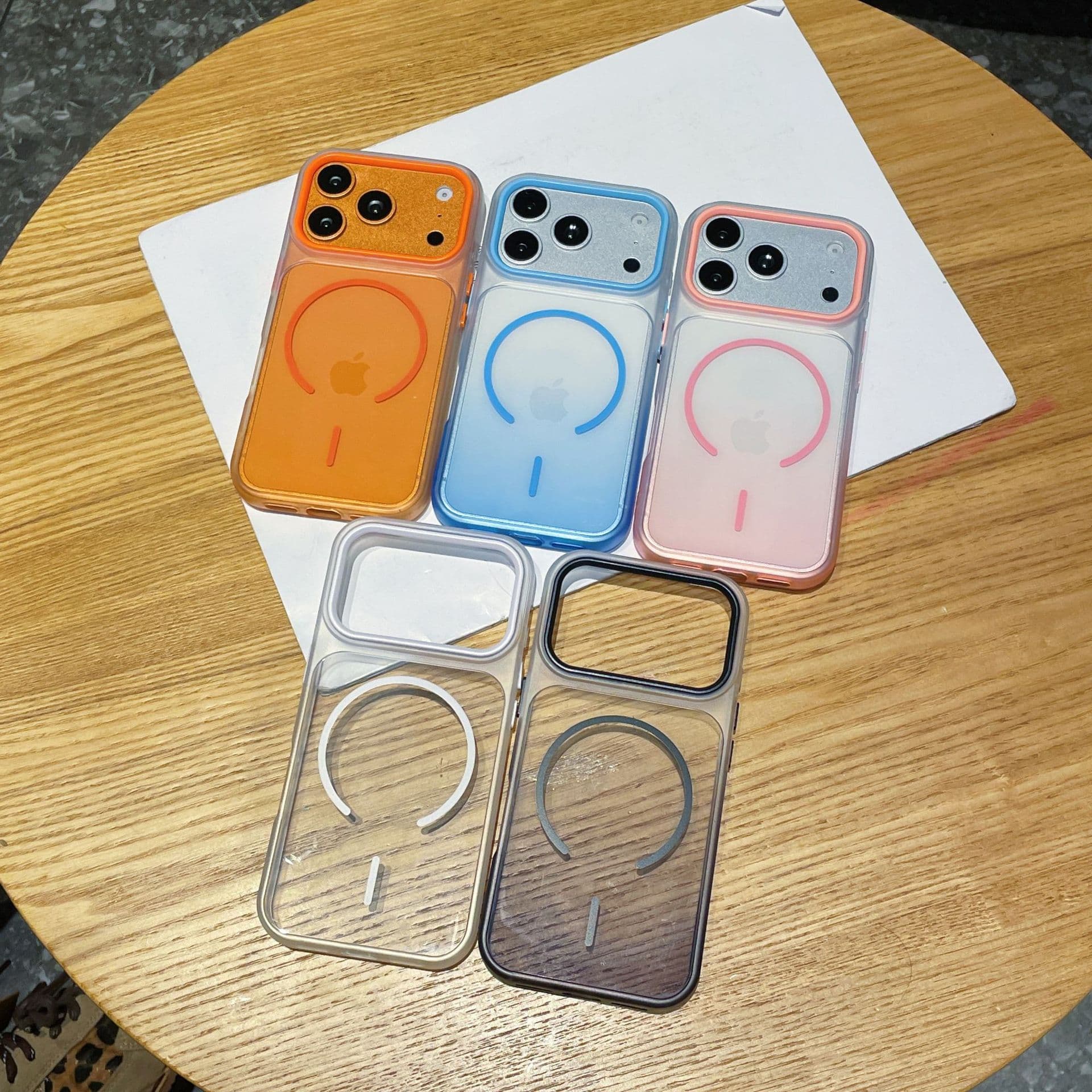 Case for iPhone 17 Pro Max, Apple 16 Colorful Gradient Transparent 15 PRO Protective Cover