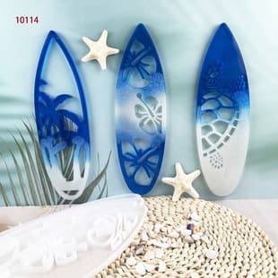 Surfboard Wall Decoration Silicone Mold Ocean Style Hollow Wall Hanging Living Room Background Wall Decoration Epoxy Mold