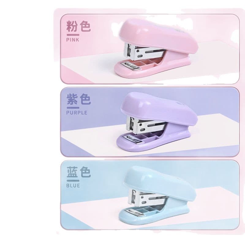Cartoon Mini Stapler High-Aesthetic Ins Office Mini Stapler Learning Stationery Wholesale