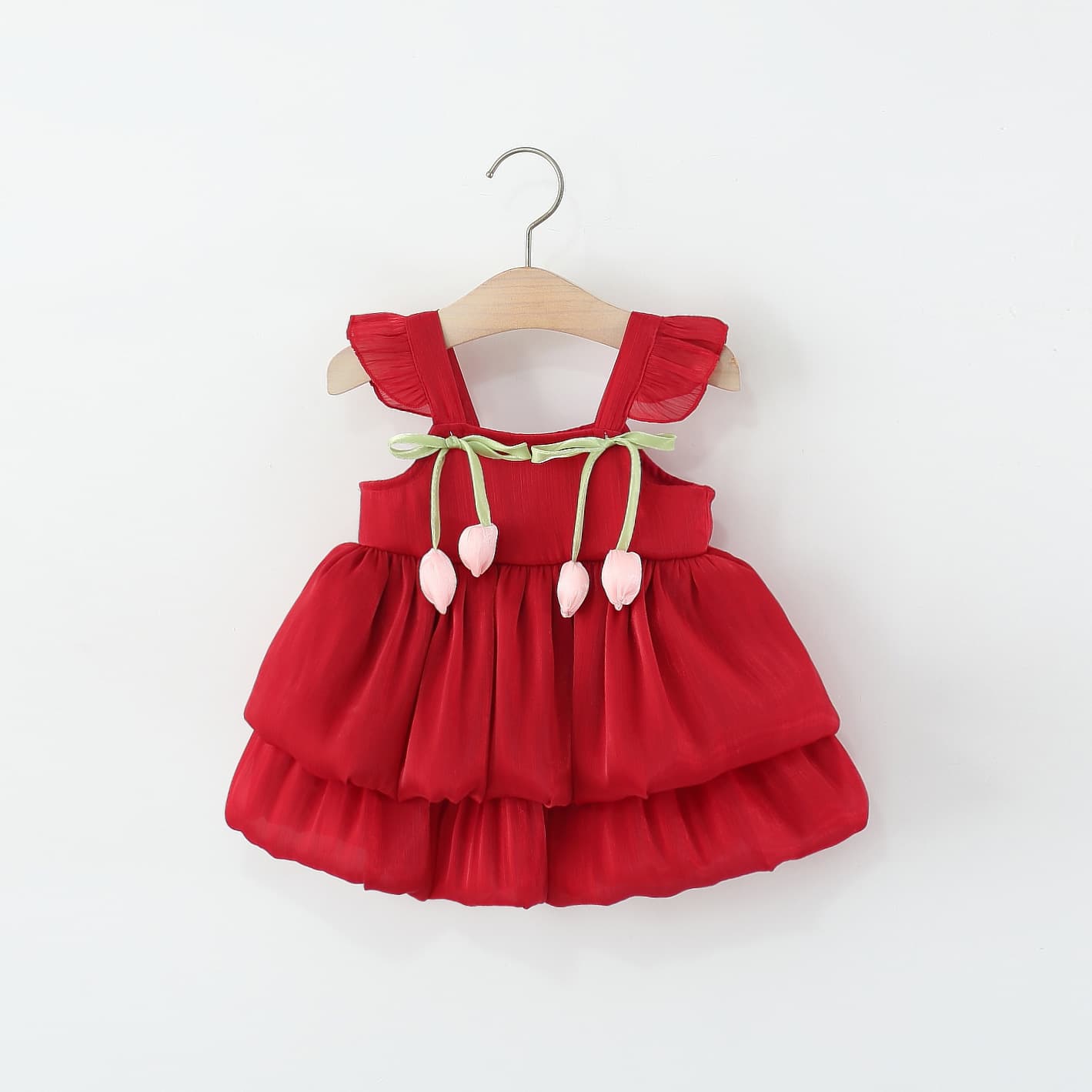 25 New Girls Suspender Muyun Mesh Dress Baby Summer New Dress Lace Suspender Princess Dress