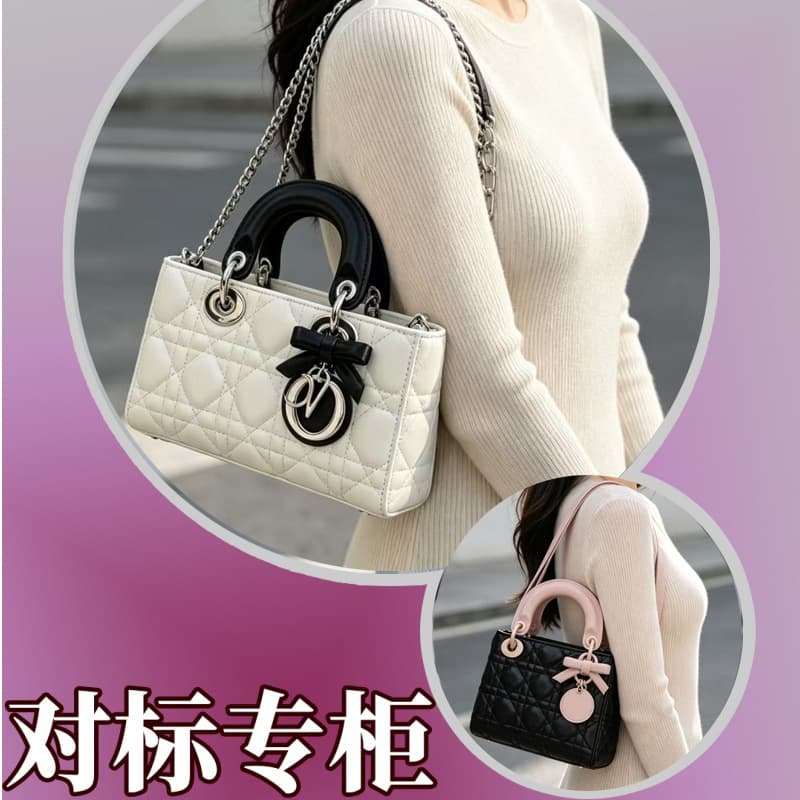 Cross-Border Original Label D Brand Monogram Toujours Ethnic Tote Bag Underarm Bag Vintage Single Shoulder Crossbody Bag