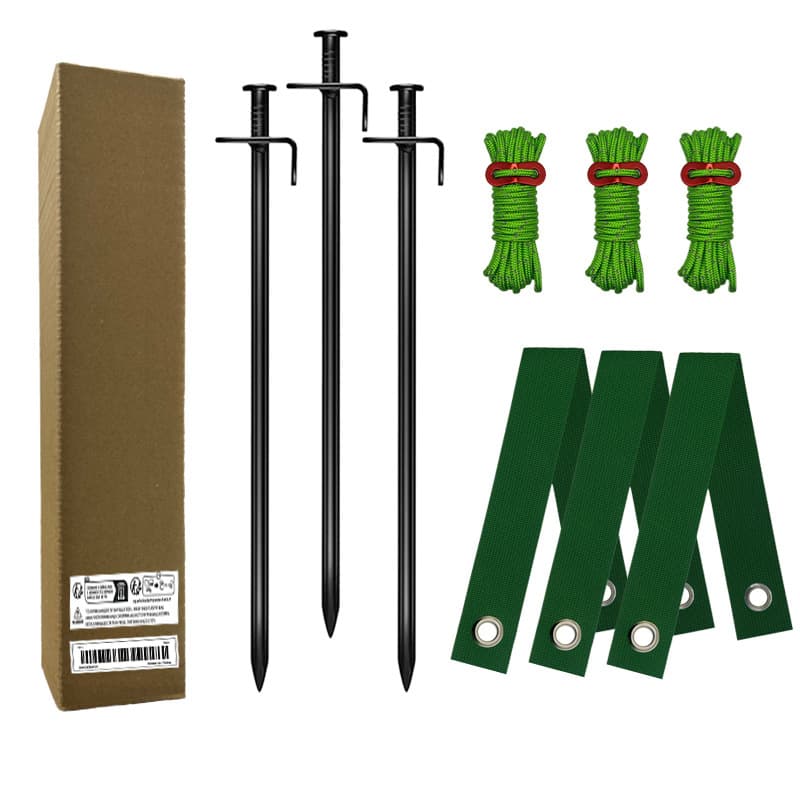 Cross-border Amazon Tree Stake Kit green heavy-duty tree stump support tied tree windproof fixed belt set