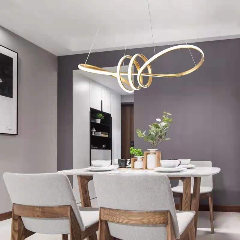 New Restaurant Pendant Light, Simple Modern Bar Pendant LED Nordic Creative Unique Shaped Cafe Hanging Lamp