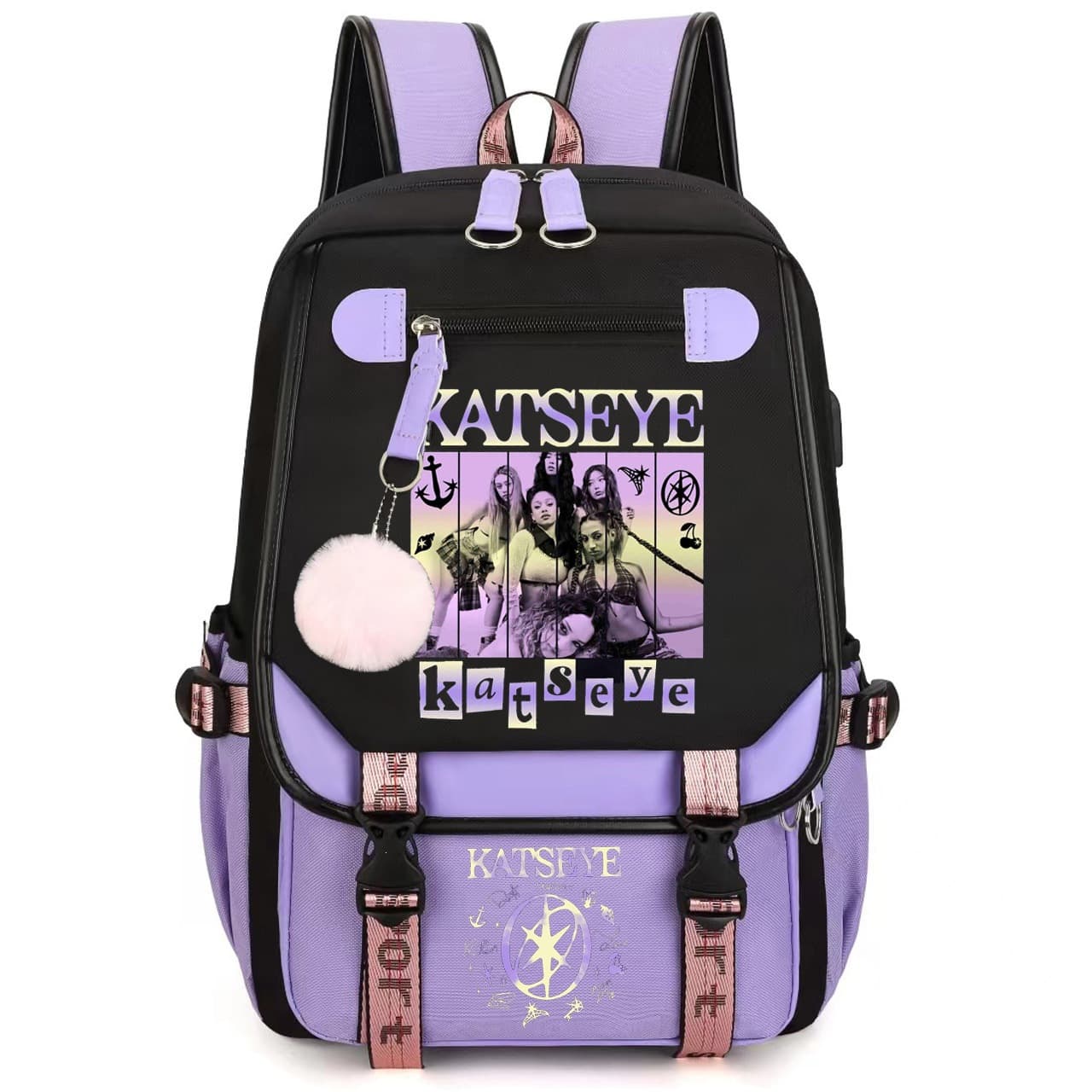 Katseye Music Korean Girl Group Print School Backpack for Primary and Secondary Students, Amazon Best Seller 1219