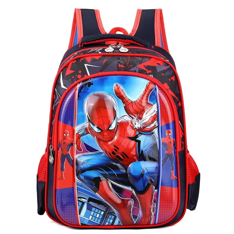 Cross-border school bag, foreign trade backpack, elementary school student Spider-Man 3D embossed cartoon children's hard-shell backpack