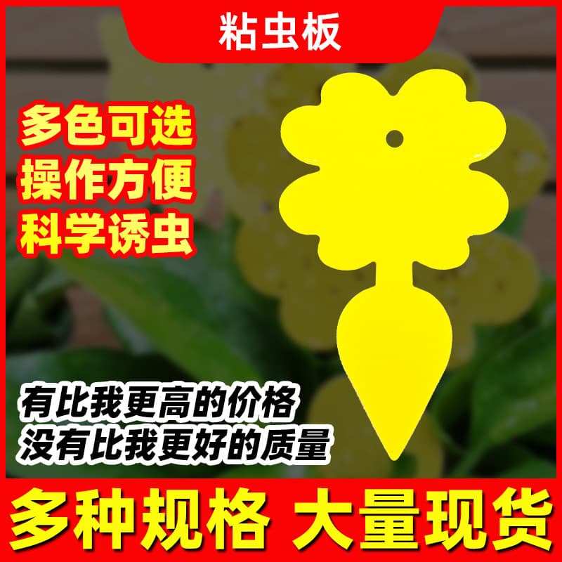 Irregular Sticky Bug Trap Board Cross-Border Drop Shipping Fly Sticky Trap Insect Trap Yellow Flower-Shaped Sticky Bug Catcher