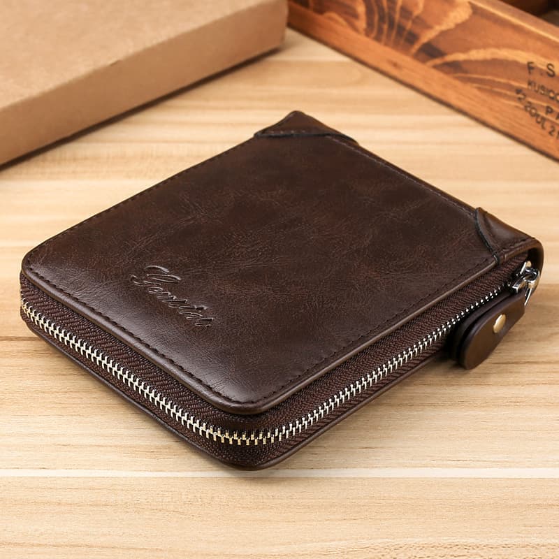 European and American business men's short wallet multi-functional classic fashion trend clip all-material men's multi-card slot coin purse