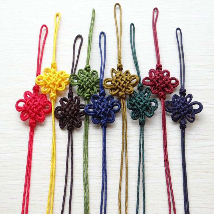 Nylon Double-Line Chinese Knot Simple Versatile Tassel Retro New Chinese Style Pendant Jade Agate Decoration Accessories