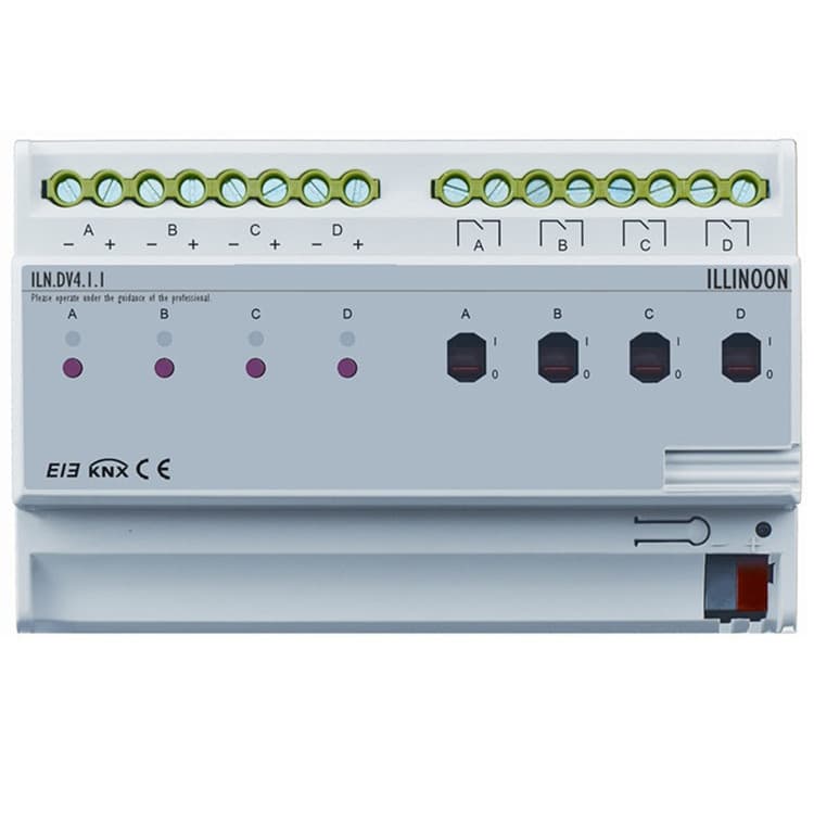 KNX 4-Channel 1-10V Intelligent Lighting Dimming Actuator ILN.DV4.1.1
