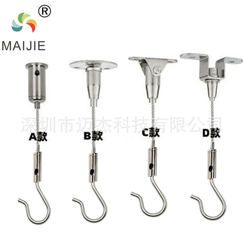 Wire Rope Clamp Signboard Light Fixture Hanging Rope Acrylic Locking Wire Device Adjustable Telescopic Self-locking Buckle Hanging Rope