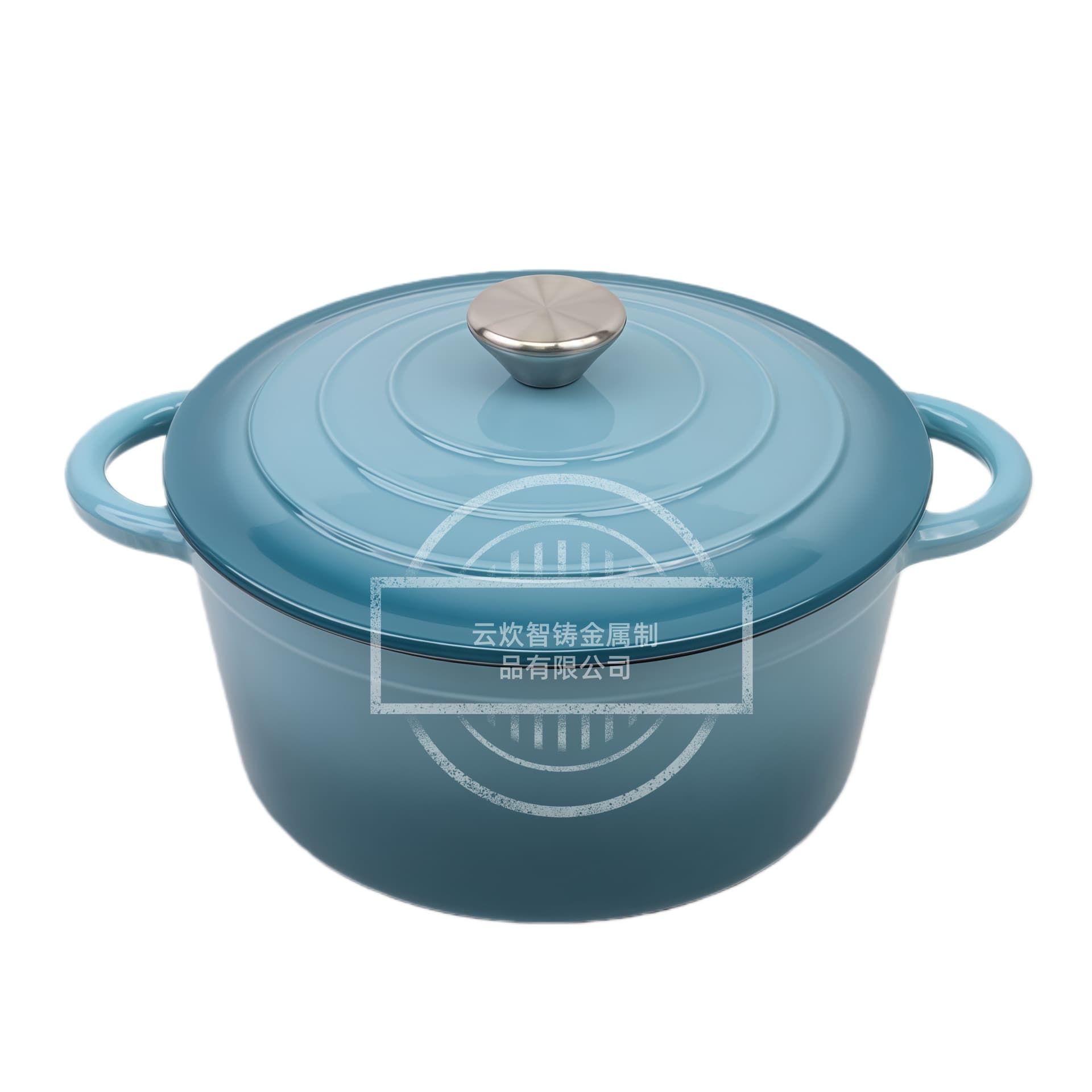 Cross-border Cast Iron Enamel Pot 24cm with Lid, Braising Pot, Stewing Pot, Induction Cooker and Gas Stove Universal Cookware
