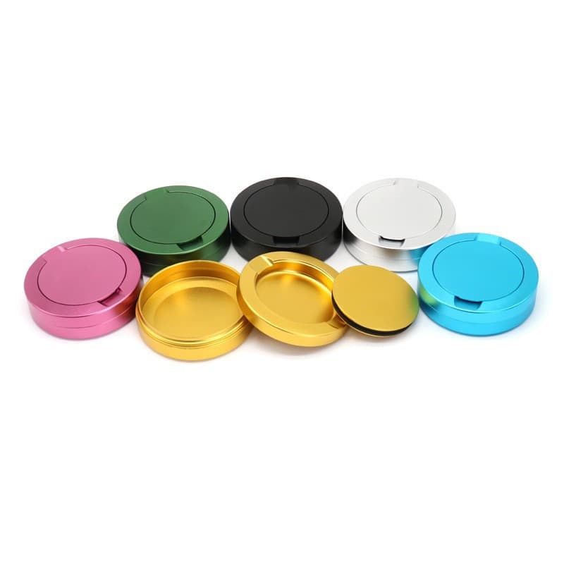 Factory Cross-border Aluminum Alloy 72mm Metal Three-layer Snuff Box Portable Container Can Smoking Accessories Wholesale