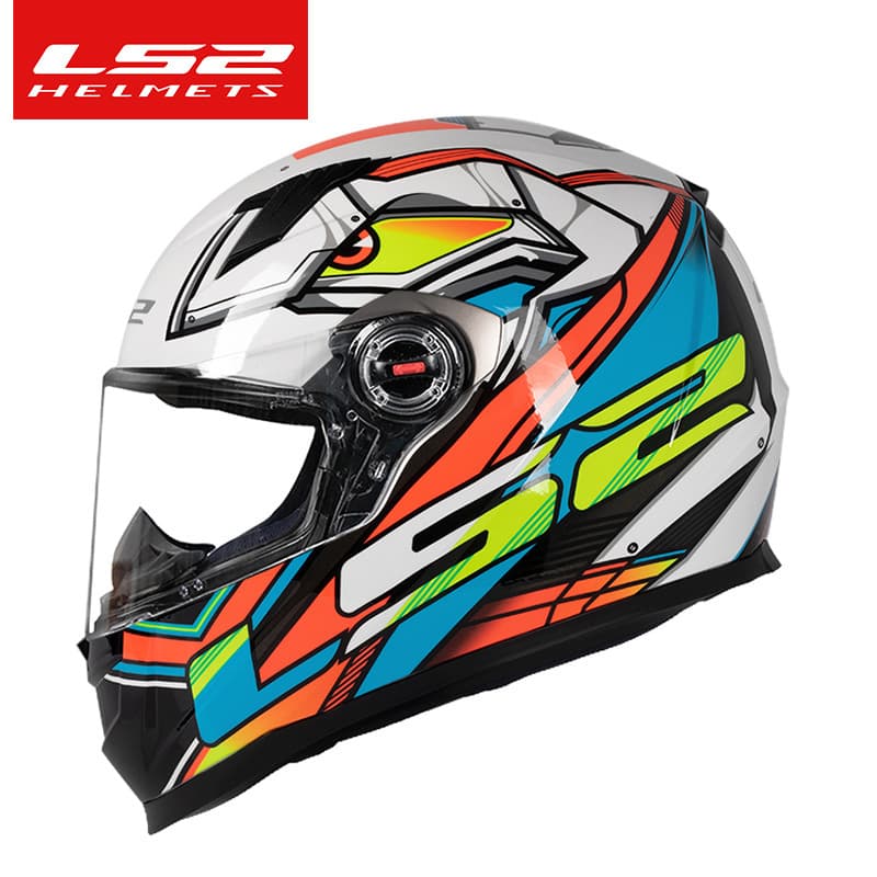 LS2 Helmet Motorcycle Full Face Helmet Men Women Electric Vehicle Four Seasons Anti-fog Kart Summer Motorcycle 3C Certification FF358