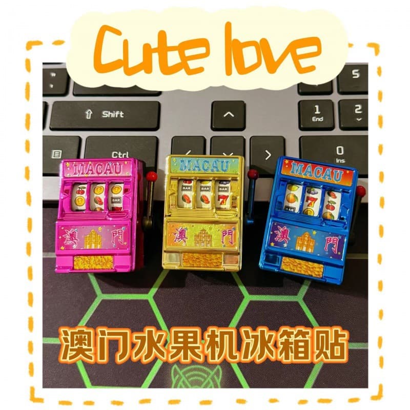 Macau Slot Machine Fridge Magnet Lucky 777 Prize Machine Travel Souvenir Creative Gift Wholesale