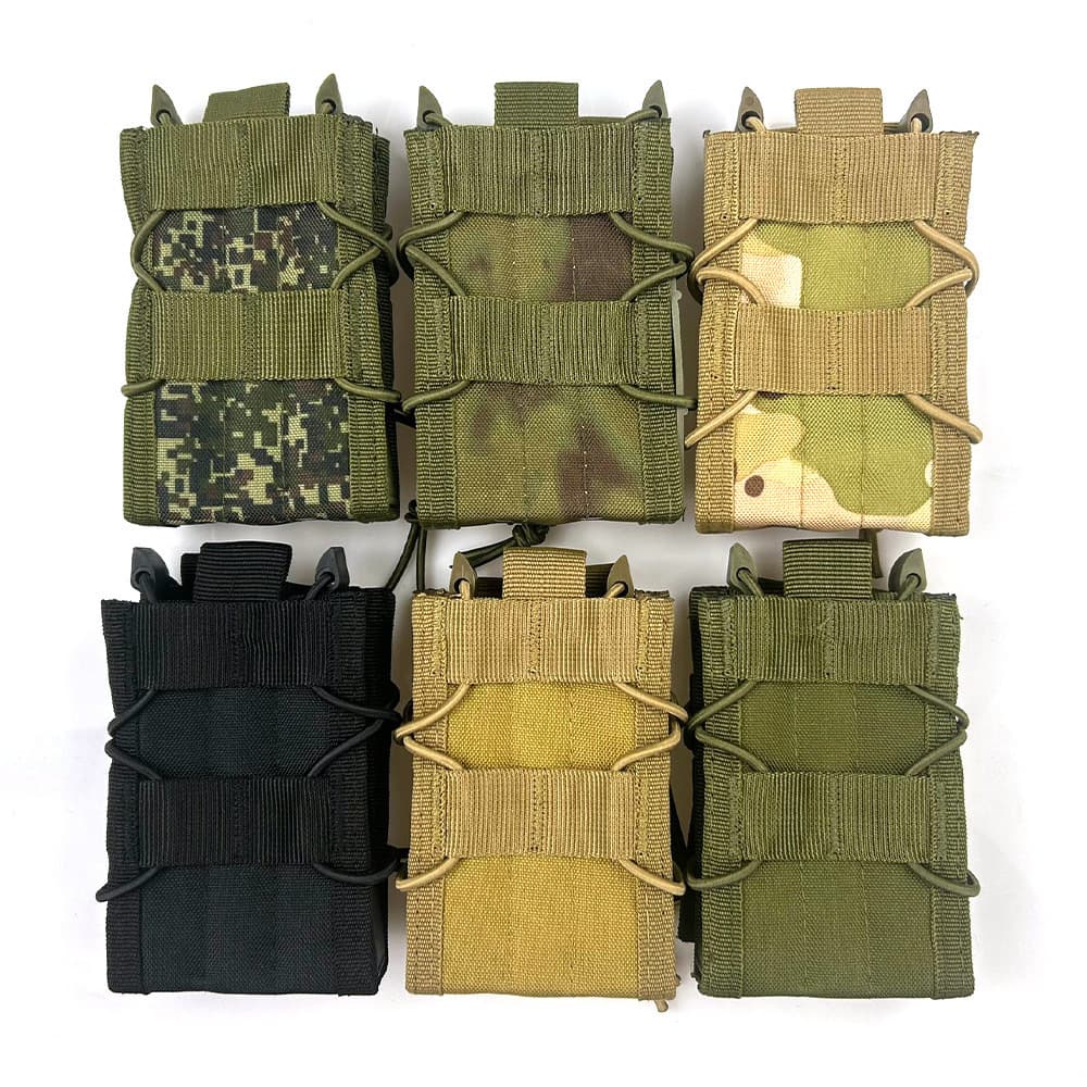 New Tactical Single Layer 5.56 Tiger Rifle Magazine Webbing Molle Quick-Release System Attachment Pouch Functional Bag