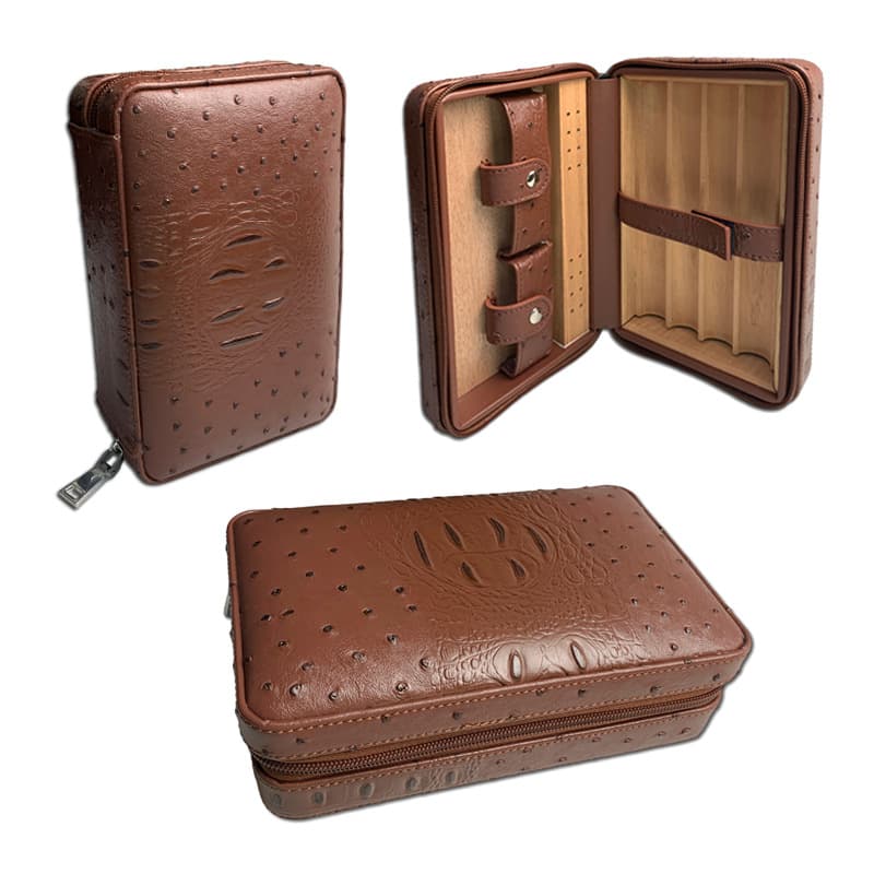 Spot new cigar box cigar humidor creative leather cigar case leather bag convenient cross-border