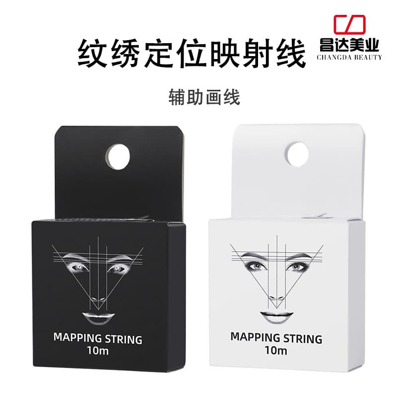 Microblading Positioning Stencil Box New with Ink, Eyebrow Mapping Ruler Auxiliary Drawing Tool