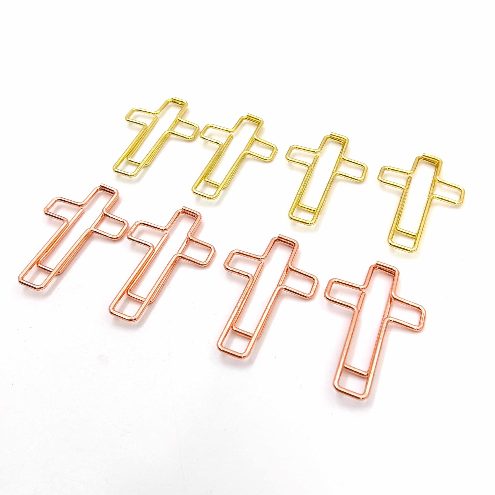 Creative Office Paper Clips Cross Shape File Clips Metal Clasps Assorted Shapes And Sizes Cute Swivel Clips Art Supplies
