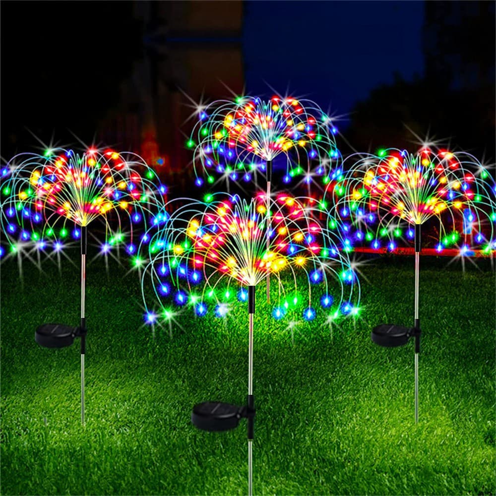 Fireworks Light Solar Plug-in Dandelion Light String Outdoor Waterproof Christmas Decorative Light Amazon Hot Sale