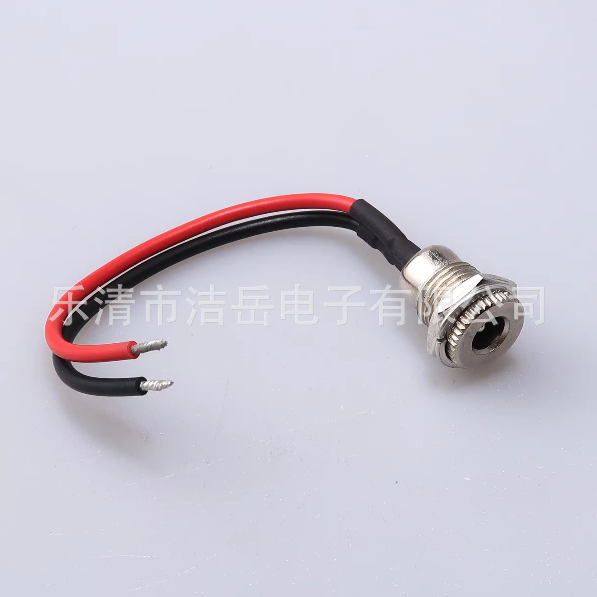 DC-099 power socket female with thread, DC power socket 5.5*2.1/2.5 copper with wire 10CM