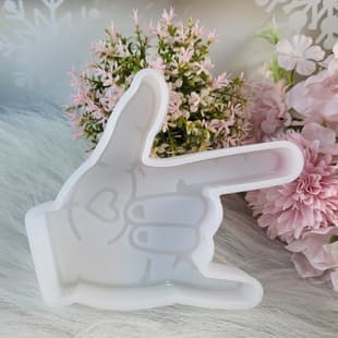 Love Gesture Scented Car Freshener Resin Ornament Mold DIY Plaster Scented Candle Aroma Stone Car Freshener