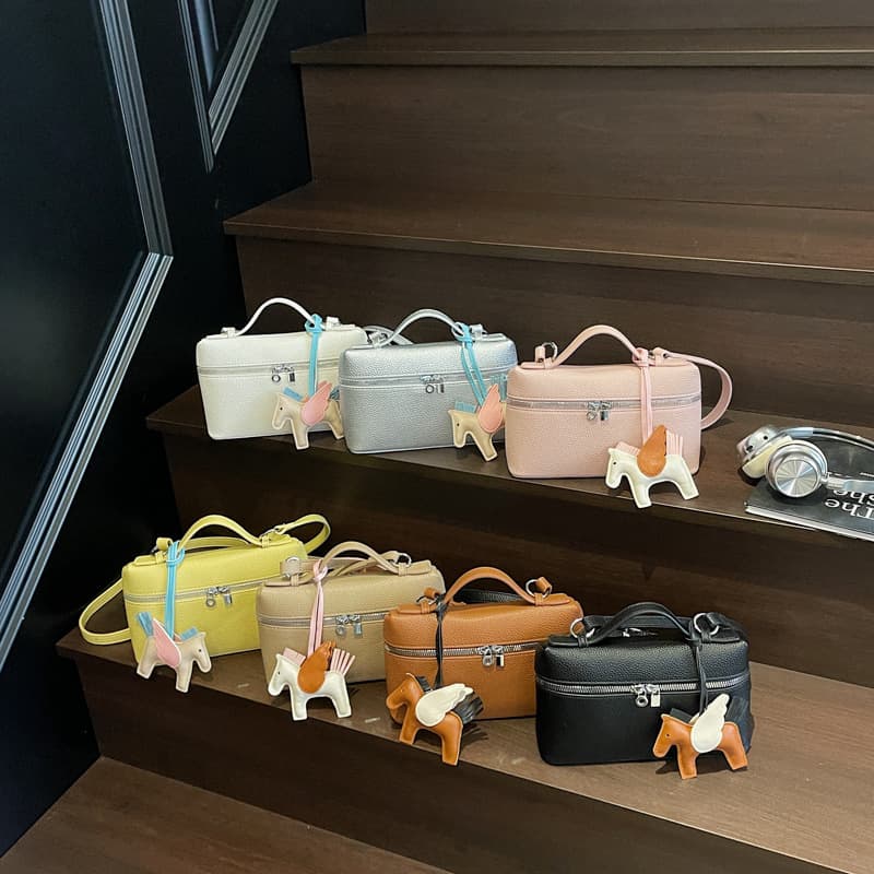 Western-style litchi pattern lunch box bag 2025 new women's bag summer popular texture hand-held crossbody bag commuter women's bag