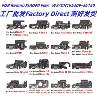 Charging Port Flex Cable for Xiaomi Redmi Note 13 Pro MI 11 12 9A POCO C40