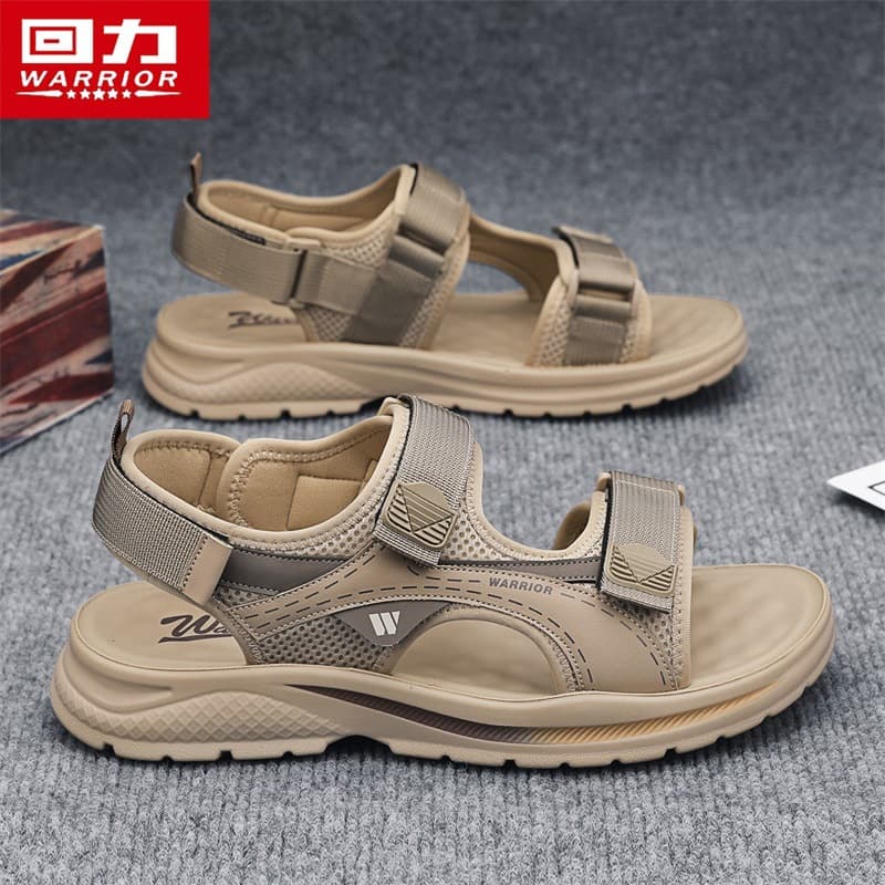 Warrior Beach Sandals Latex Soft Sole Roman Sandals Men's Summer New Outdoor Casual Velcro Men's Sandals