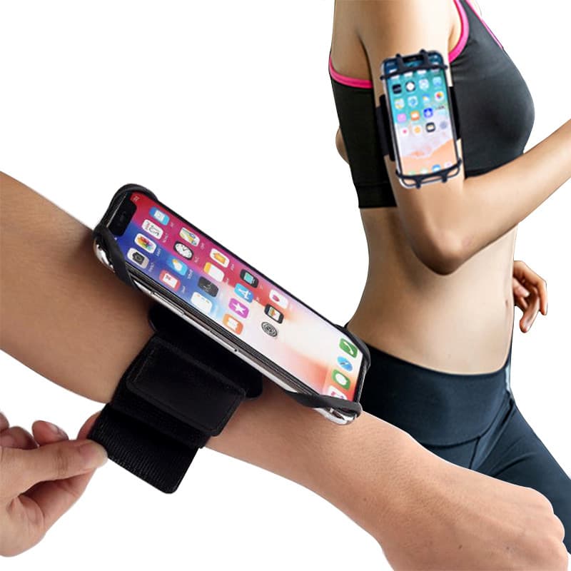 Sports arm strap running mobile phone arm bag wrist bag 360° silicone wrist strap strap arm style outdoor sports