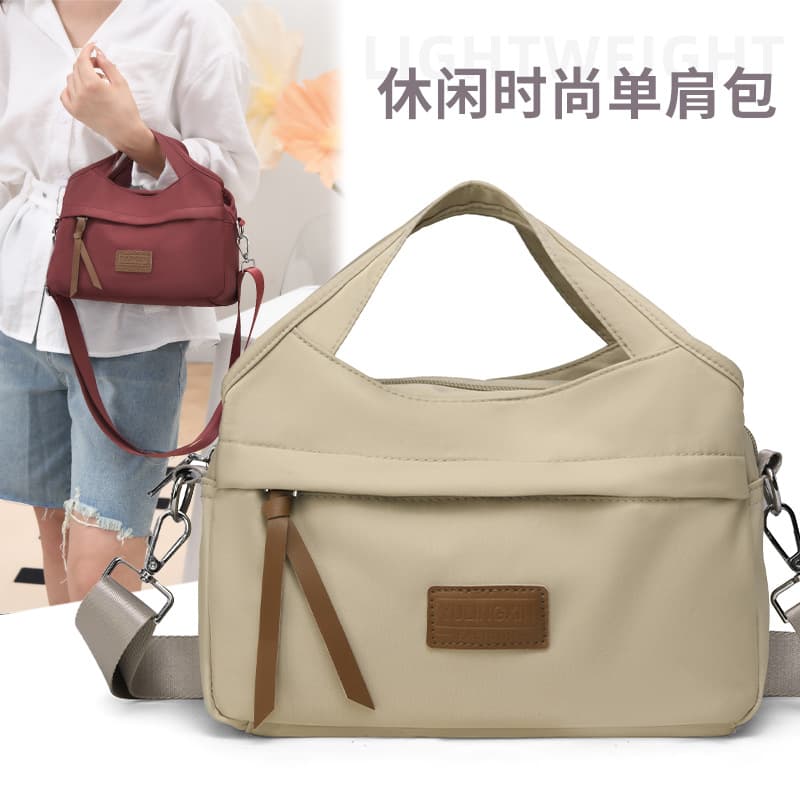 Cross-Border Trend Casual Women's Handbag Shoulder Crossbody Bag Commuter Nylon Bag Large Capacity Multi-Compartment Bag