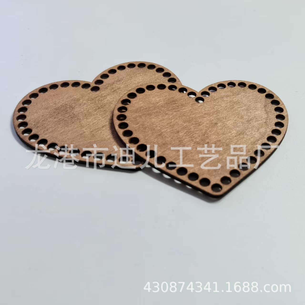 Pack of 4 wooden dark love wood basket bottom crochet wooden frame base DIY knitting base woolen handmade bag bottom bag