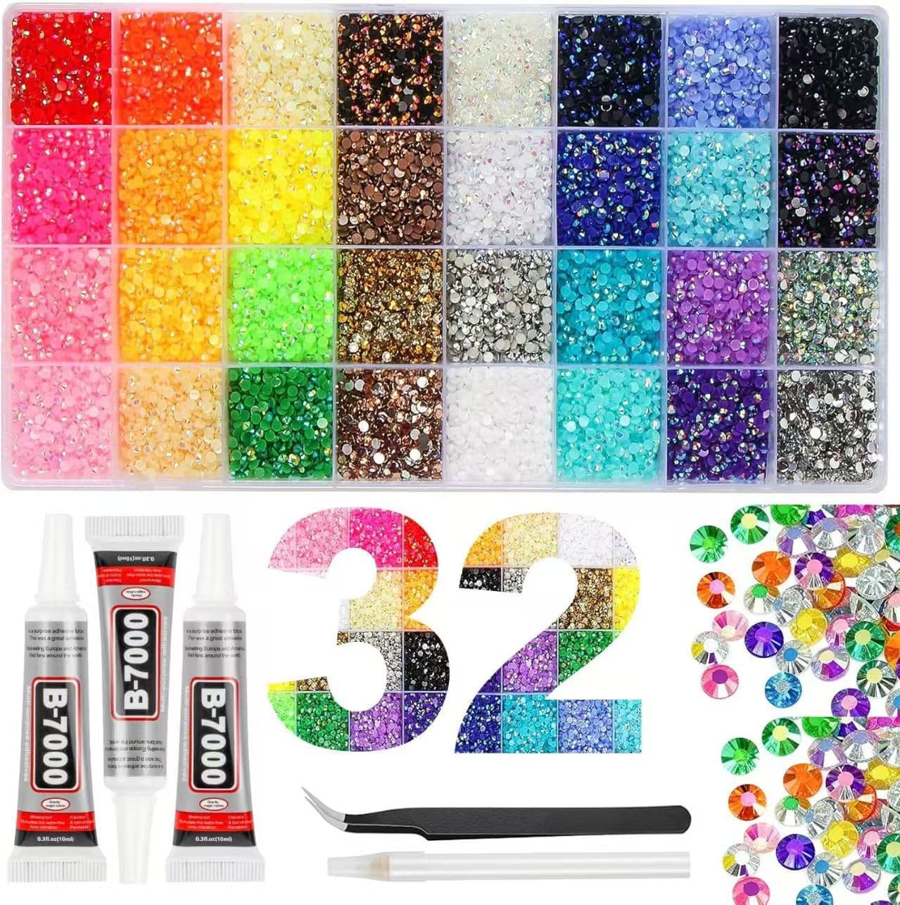 Best-selling Cross-border 3mm Mixed Color AB Crystal Flat Back Rhinestones Jelly Rhinestones for DIY Clothing, Nail Art, and Phone Decoration