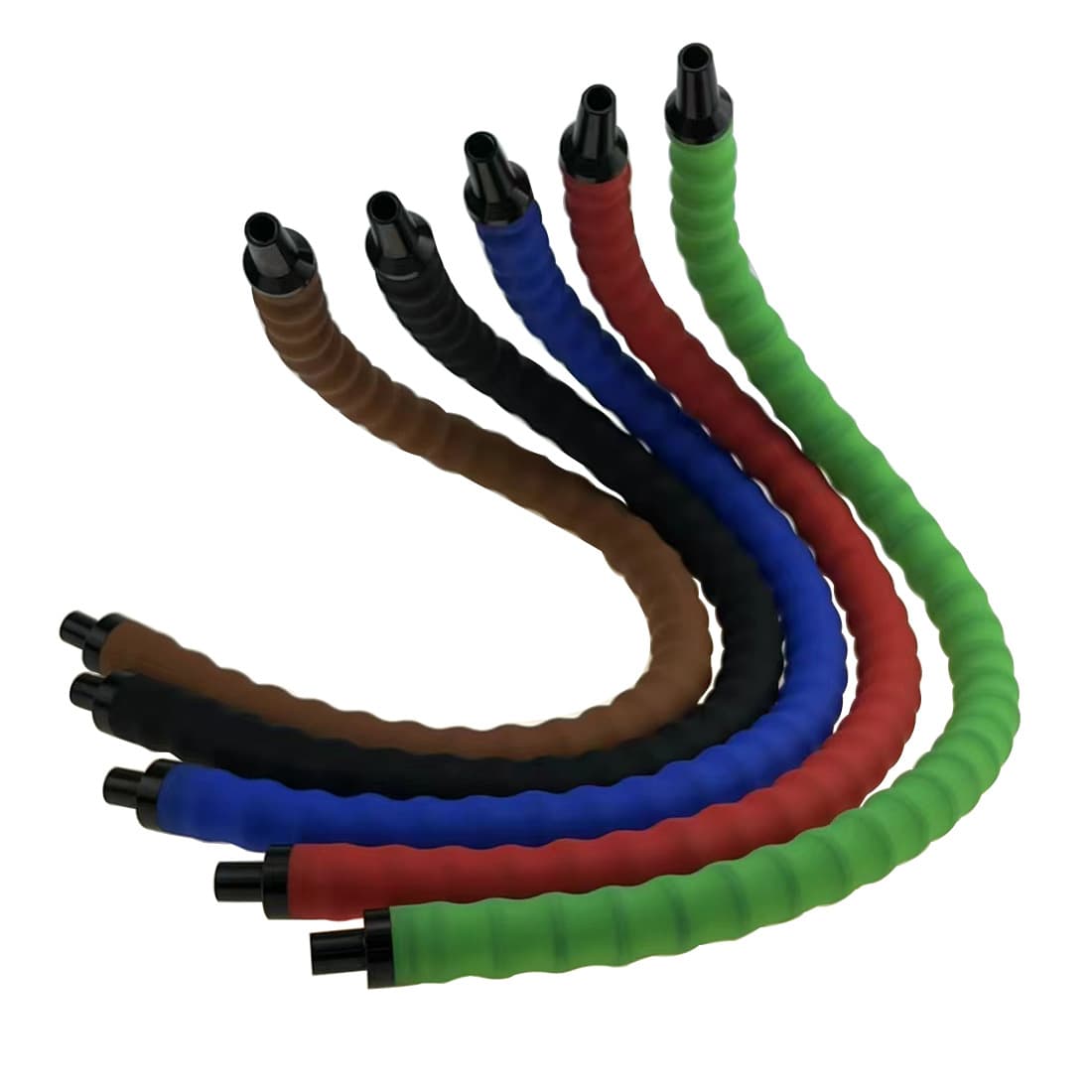 Cross-border source Arabic hookah accessories lazy hookah hose bendable practical new silicone aluminum tube shisha