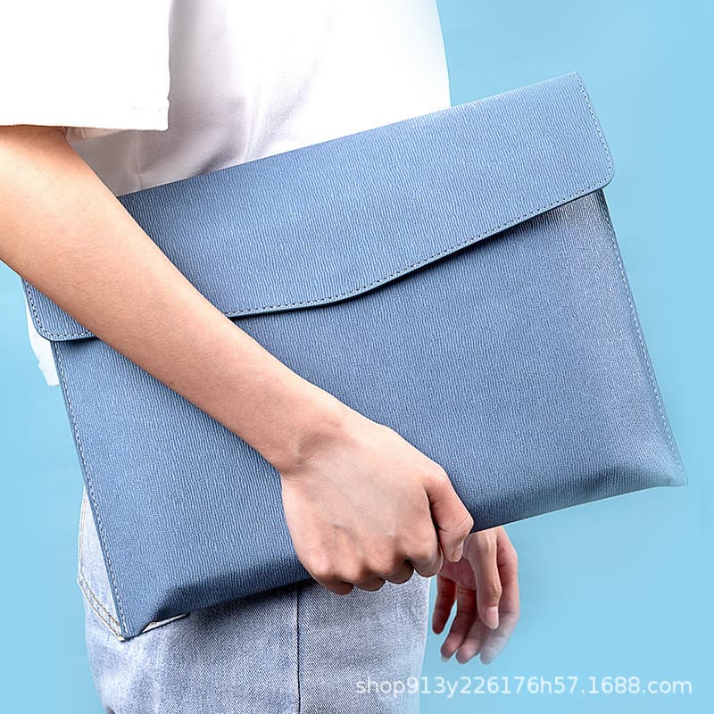 a4 file bag business men's file bag folder file bag women's waterproof information leather briefcase ready in stock