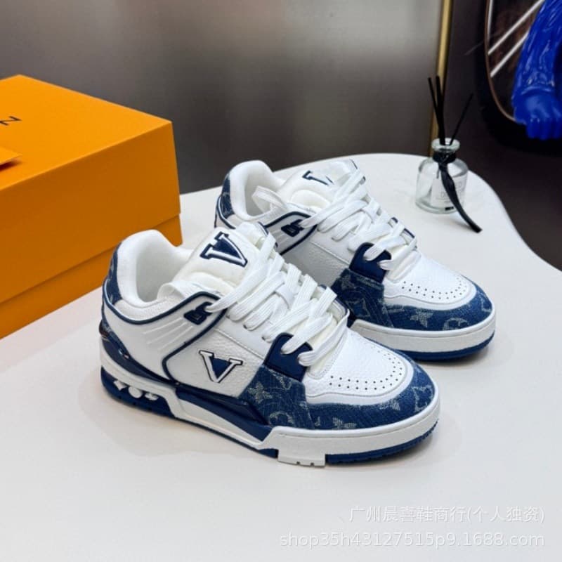 Donkey New Monogram Thick Sole Skate Shoes Women Retro Genuine Leather Casual Large Size Couple Versatile White Shoes