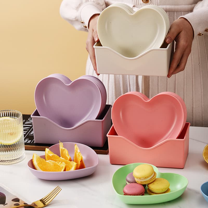 Cross-border Heart-shaped Bone Spit Dish, Household Dining Table Bone Dish, Living Room Coffee Table Snack Dish, Fruit Peel Plate, Desktop Snack Tray