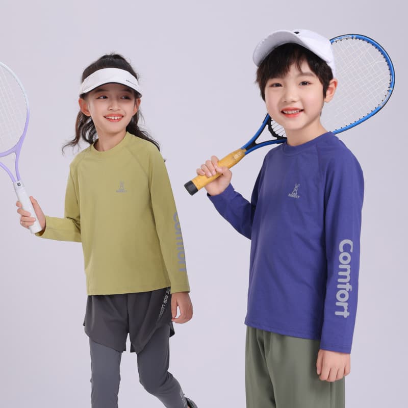 Mid-to-Large Kids' Quick-Dry Top, Seamless Sport Long Sleeve, Spring/Autumn Boys' Outdoor Training, Girls' Breathable Shirt A