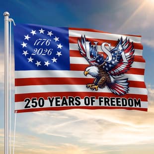 Cross-border Commemorative USA 250th Anniversary Flag Wholesale Yard Decoration American Anniversary Celebration Banner