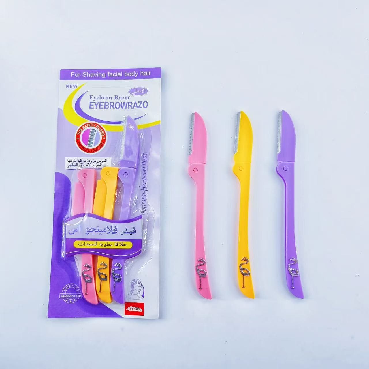 Beginner Eyebrow Tattoo Shaving Razor with Handle, Portable Folding Eyebrow Razor, Women's Eyebrow Razor, New for Beginners
