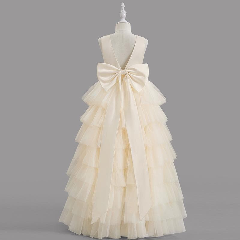 Flower Girl Wedding Dress Little Girl Birthday Tutu Dress Children's Catwalk Host Piano Performance Costume