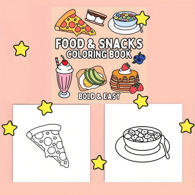 New Bestselling Cross-Border Food and Snacks Coloring Book