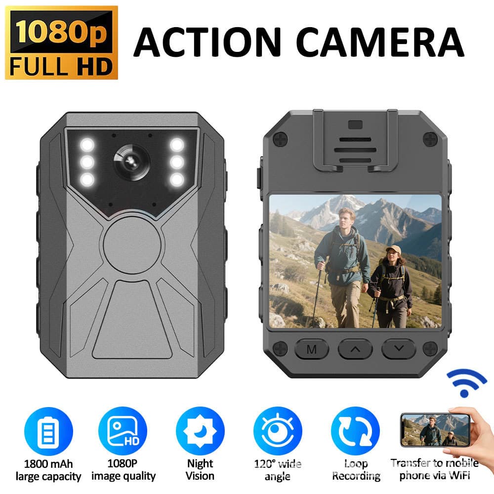 Cross-border New Chest Camera 1080P Field Body Camera with WiFi Outdoor Waterproof Sports Camera