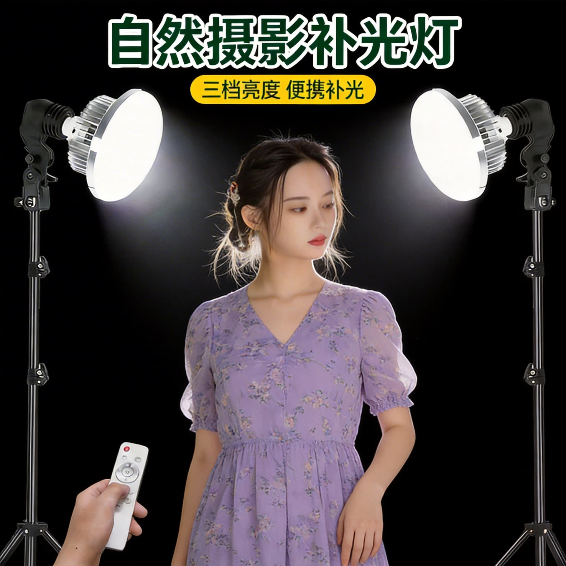 Live photography fill light anchor special photo beauty portrait soft light god girl atmosphere spotlight mushroom lamp