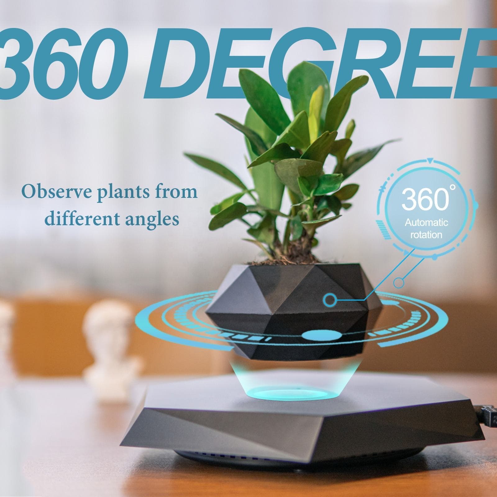Magnetic Levitation Hexagonal Floating Flower Pot Christmas
