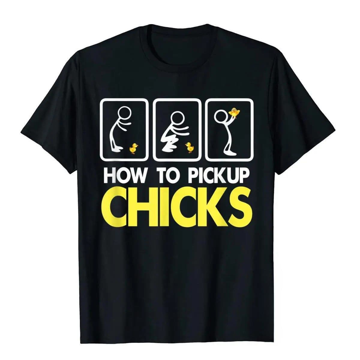 How to Pick Chick Shirt Cute Pick Chick 101 T-Shirt Cotton Top and T-Shirt Men Print Top