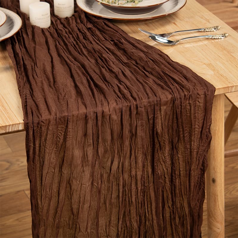 Cross-border Organza Ruffled Table Runner for Wedding Table Setting Party Decoration Long Table Runner Bohemian Style Table Cloth