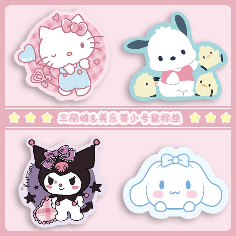 Sanrio Small Cute Shaped Mouse Pad Ins Style Cartoon Desk Mat Simple Leather for Women