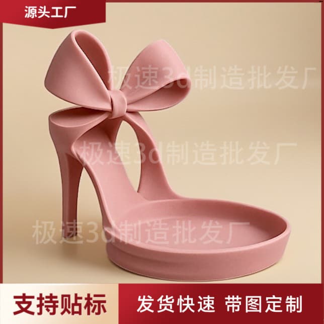 Cross-border new product 3D printed desktop jewelry tray high heels jewelry tray ornaments