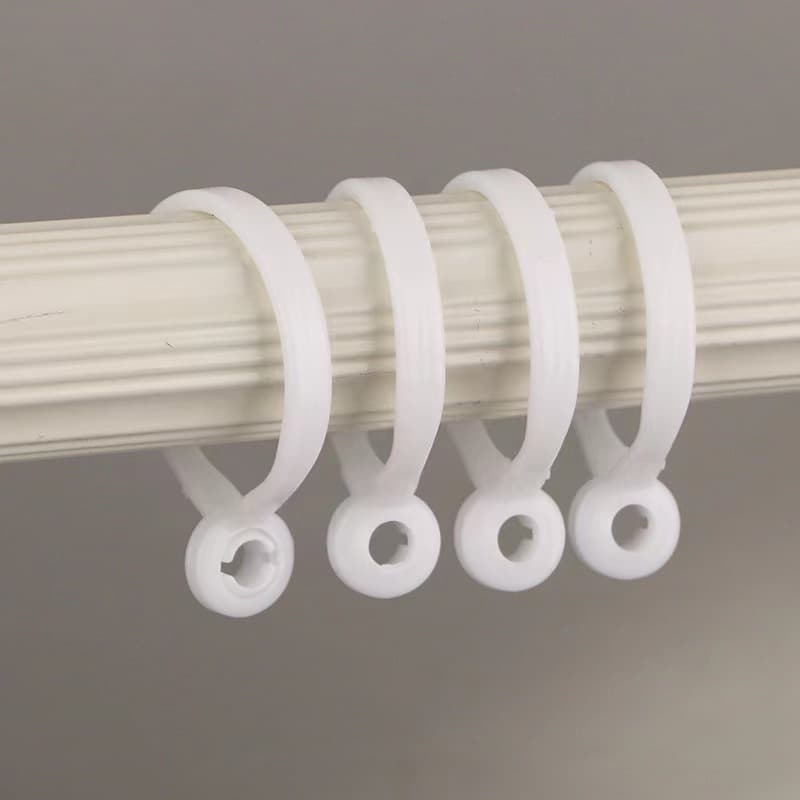 Curtain Rod Rings Roman Rod Curtain Hook Accessories Plastic Open Rings Manufacturer Round Rings Cross-border Supply