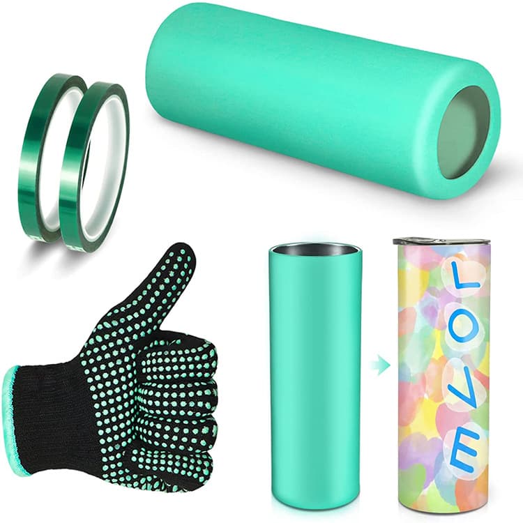 Sublimation Silicone Sleeve Sublimation Tumbler Silicone Band Sleeve Set for 20 oz Skinny Straight Tumbler